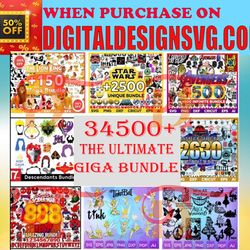 34500  mega bundle unique design svg, bundle svg, disney bundle svg, bundle svg, trending bundle svg