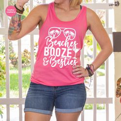 funny summer graphic tees, bestie travel tank, beach tank, best friend tank, holiday vneck tank, summer outfit, gift for