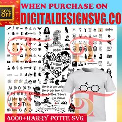 4000  Harry Potter Movie Mega SVG Bundle, Harry Potter Svg Files, Harry Potter Svg for Cricut, Harry Potter Svg for Shir
