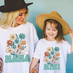 gifts for mom, floral mama shirt, matching family shirt, mom shirt, matching mothers day t-shirt, mothers day gift, mom