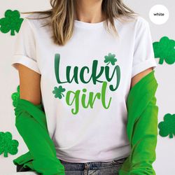girls st patricks day shirts, st patricks day gifts, kids st paddy outfit, shirts for women, lucky crewneck sweatshirt,