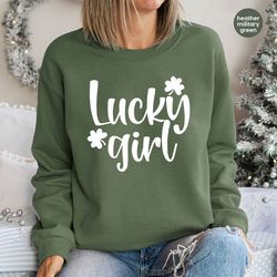 girls st patricks day sweatshirt, st patricks day gifts, kids st paddy hoodies and sweaters, lucky long sleeve shirt, gi