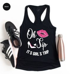 girls trip tanks, summer tank, travel graphic tees, holiday tank racerback, trip vneck tank, gift for her, tank for wome
