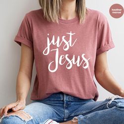 jesus graphic tees, retro christian shirts, gifts for mom, religious crewneck sweatshirt, faith tee, gifts for women, bi