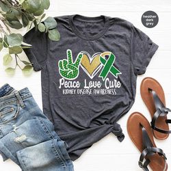 kidney disease support t-shirt, kidney transplant tshirt, gift for her, kidney disease awareness, dialysis tees, kidney