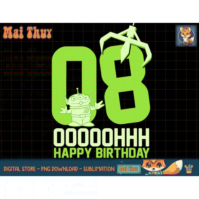 Disney Pixar Toy Story Alien OOOOH Happy 8th Birthday T-Shirt copy.jpg