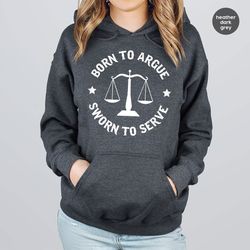 lawyer sweatshirt, attorney sweatshirt, attorney gifts, lawyer gift for man, scales of justice, lawyer long sleeve shirt