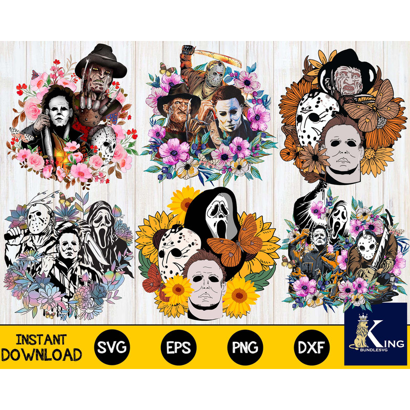 bundle horror Floral SVG , halloween Floral svg.jpg