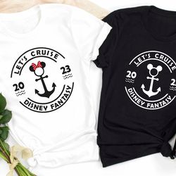 let's cruise 2023 disney fantasy shirt, matching disney cruise shirt, disney cruise shirts, disney cruise vacation shirt
