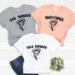 matching mom and kids shirts, storm chaser, big tornado, tiny tornado, storm watcher, mother's day gift, matching family