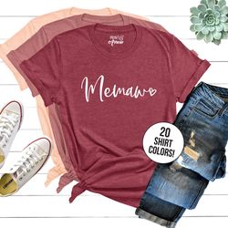 memaw shirt, memaw gift, grandma mothers day gift, memaw gifts, memaw tee, christmas gift for memaw, pregnancy announcem