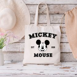 mickey mouse est 1928 tote bag, disney trip tote bag, disney tote bag, disney world tote bag, disney vacation tote bag,