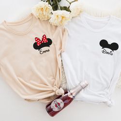 minnie custom name shirts, disney family shirt, christmas sweatshirt, disney couple shirt, disneyland shirt, custom disn