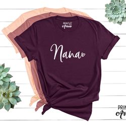 nana shirt, nana gift, grandma shirt, christmas gift for nana, mothers day, pregnancy announcement grandparents, best na