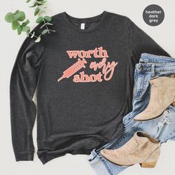 new mom long sleeve shirt, ivf crewneck sweatshirt, ivf gifts, infertility hoodies and sweaters, mothers day gifts, ivf