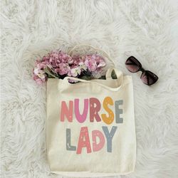 nurse lady tote bag, nursing tote bag, nurse graduation tote bag, nurse tote bag, nurse life tote bag, gift for nurses,