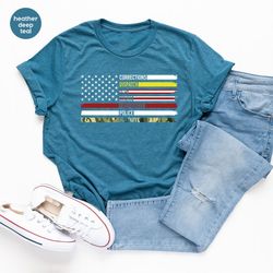 nurse tshirt, firefighter sweatshirt, police t-shirt, patriotic shirt, us flag graphic tees, american clothing, gift for
