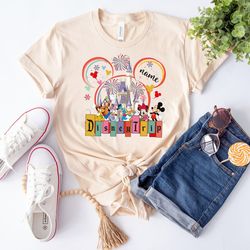 personalized disney trip 2023 shirt, lovely mickey and friends disneyworld matching tshirt, disneyland family vacation g
