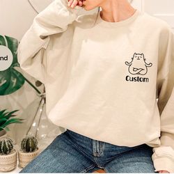personalized meditation sweatshirt, yoga gifts, gifts for mom, mother's day long sleeve shirt, custom funny hoodies and