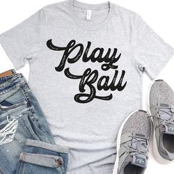 play ball shirt, baseball tee, vintage retro design, softball, tee ball, little league,baseball mom t-shirt, sports shir