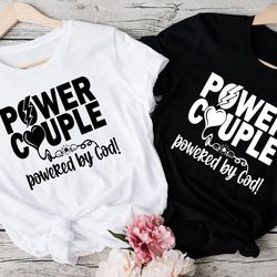 power couple shirt, hubby wifey shirt, husband and wife shirt, couples shirt, his and hers, married t-shirt