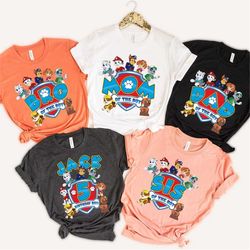 personalized paw patrol birthday shirt, paw patrol family birthday shirt, birthday matching tee, patrol inspired birthda