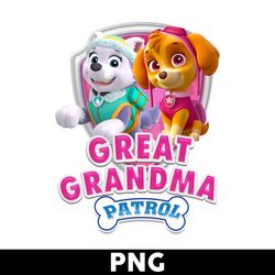 great grandma paw patrol png, paw patrol png, skye everest paw patrol png, paw patrol girl png - digital file