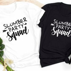 slumber party squad shirts, girls birthday party shirts, slumber party shirts, tween birthday, teen birthday party, slee