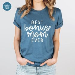 step mom shirt, mothers day gift, step mom mothers day tees, mother vneck shirt, step mom gift, new mom gift, cute mommy