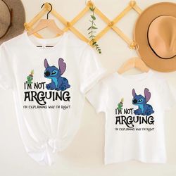stitch i'm not arguing shirts, kids stitch shirts, stitch shirts, funny kids disney shirt, disney world shirts for kids,