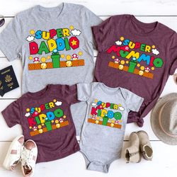 super daddio game shirt,new dad shirt,super mommio shirt,father's day shirt, super kiddio shirt, gift for dad, family ma