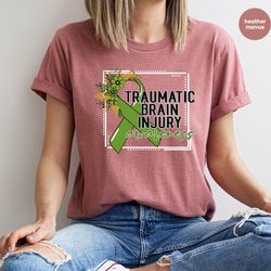 traumatic brain injury awareness tshirt, neurosurgery crewneck sweatshirt, head trauma shirt, awareness shirt, support t