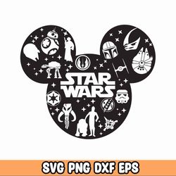 Star Wars SVG File | Star Wars Character | Vintage Star Wars | Luke Skywalker | Darth Vader | Galaxy Edge