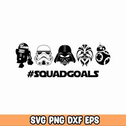 Star Wars Squad Goals svg, Star Wars svg, Starwars Characters, Mickey Head, SVG, Digital Download