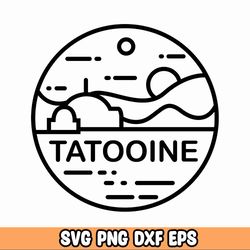 Star Wars Planets Simple SVG PNG - Galaxy's Edge T-shirt Design - Tatooine SVG - Star Wars Clipart- The last Jedi