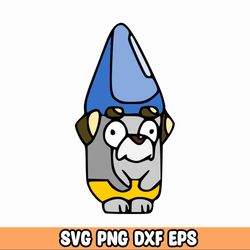 Blue hat gnome svg, Bluey SVG Bundle, Bluey Cut Files for Cricut, Bluey Svg Clipart, Bluey PNG, Bluey Layered Svg, Bluey