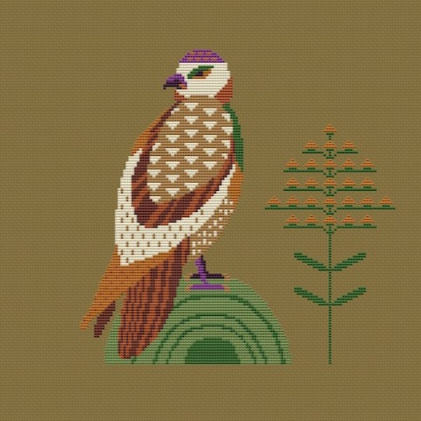 Falcon cross stitch pattern-4