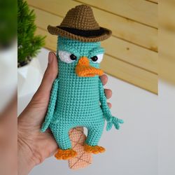 Handmade plush Perry the platypus