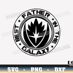 Father Day Guardians of the Galaxy SVG Cutting File Marvel Logo image for Cricut Best Dad vinyl decal vector
