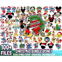 100 files christmas bundle disney svg,mickey christmas svg, disney christmas svg, instant download