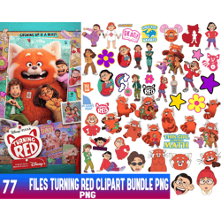 77 files turning red clipart bundle png