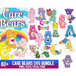 80 files care bears svg bundle