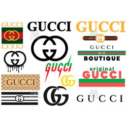 Gucci Logos Svg Bundle, Gucci Svg, Gucci Logo Svg, Fashion Logo Svg, Brand Logo Svg, File Cut Digital Download