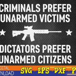Criminals Prefer Unarmed Victims Svg, Eps, Png, Dxf, Digital Download
