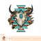 Western Serape Aztec Cow Skull Cowgirl Rodeo Girl T-Shirt copy.jpg
