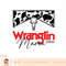 Wranglin Mama Red Bull Skull Leopard Western Cowhide Mom T-Shirt copy.jpg