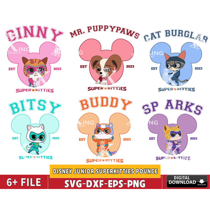 Disney Junior SuperKitties Pounce, full team.jpg