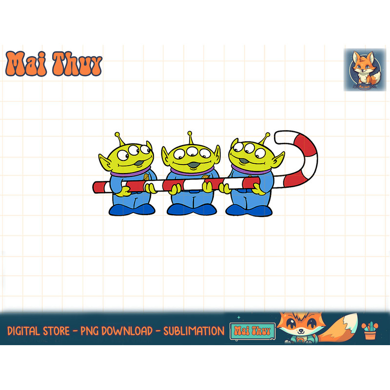 Disney Pixar Toy Story Aliens Candy Cane Holiday T-Shirt copy.jpg