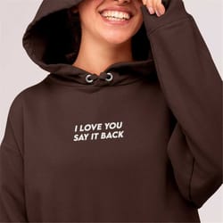 i love you say it back sweatshirt, sweatshirt saying, gift for her, sweatshirt gift for adults, minimalist sayings, love