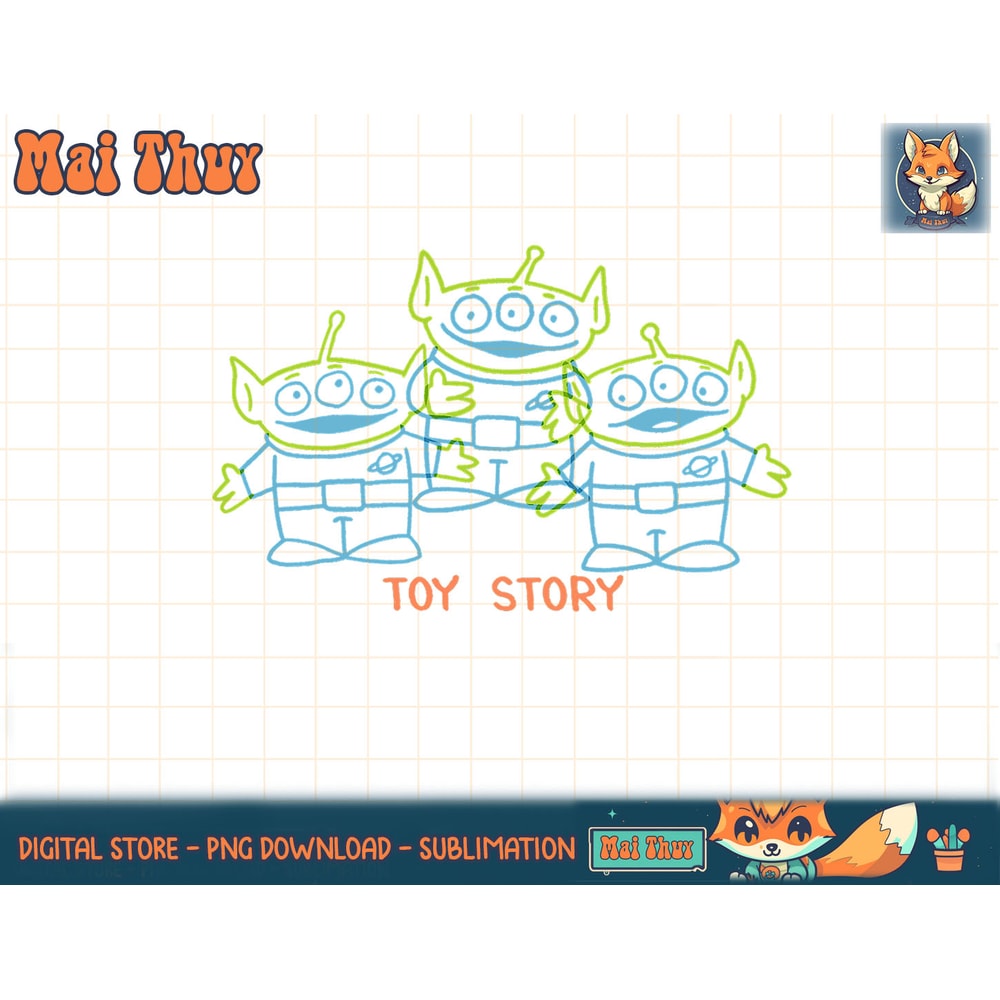 Disney Pixar Toy Story Aliens Line Art T-Shirt copy.jpg